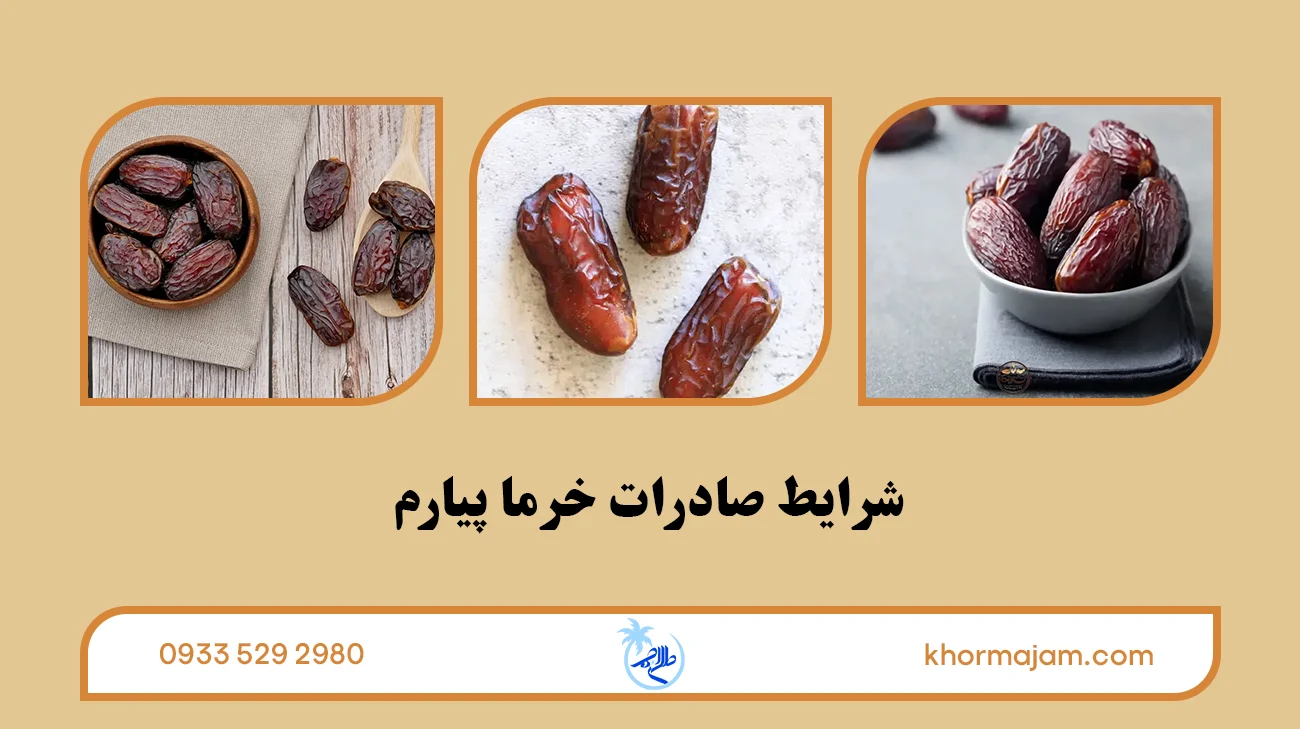 شرایط صادرات خرما پیارم